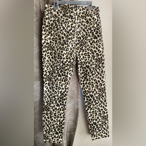 FRAME Ali Leopard Animal Print High Rise Cigarette Skinny Stretchy Jeans Sz 29 - Picture 4 of 15